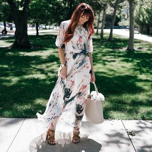 Chicwish ‘Paint in Grace’ Watercolor Maxi Dress